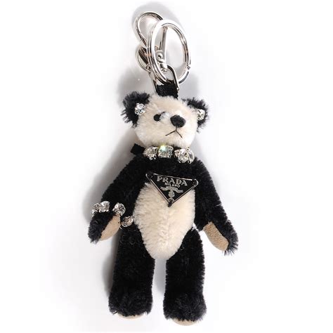 prada teddy bear keychain|prada heart strap keychain.